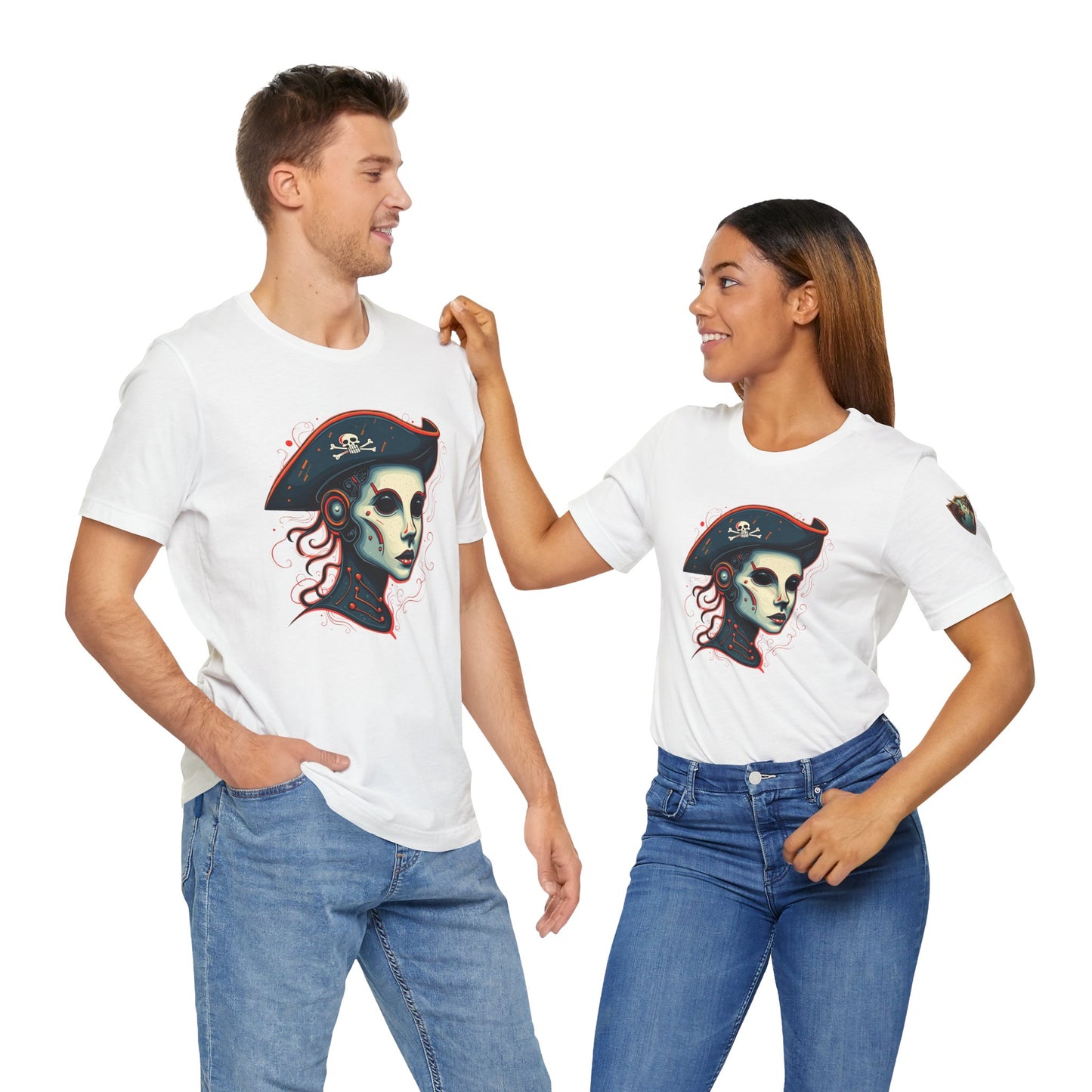 Robot Pirate - Jolly Roger Design Unisex Tee
