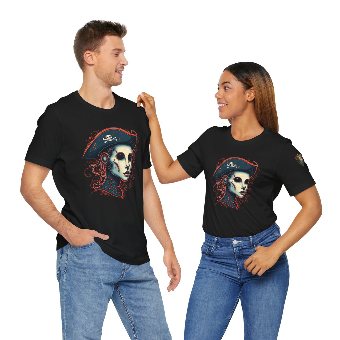 Robot Pirate - Jolly Roger Design Unisex Tee