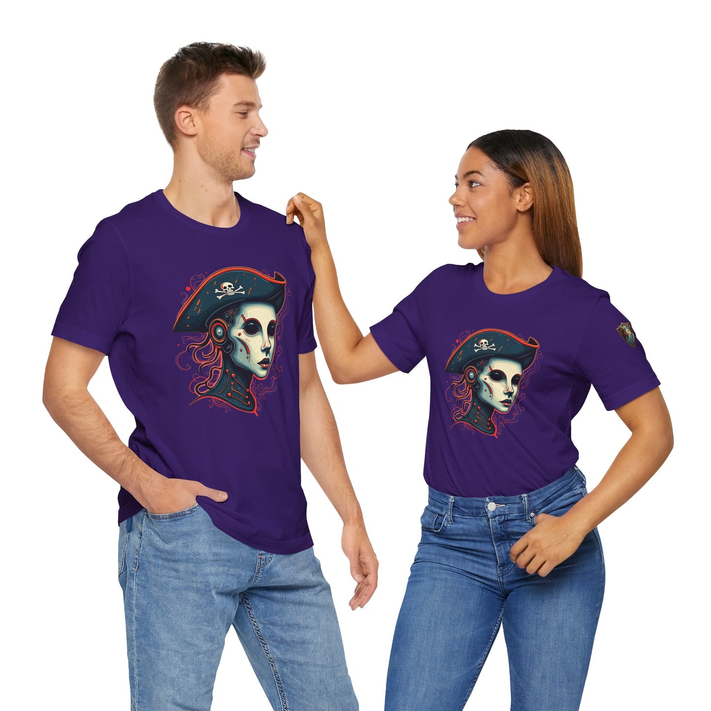 Robot Pirate - Jolly Roger Design Unisex Tee