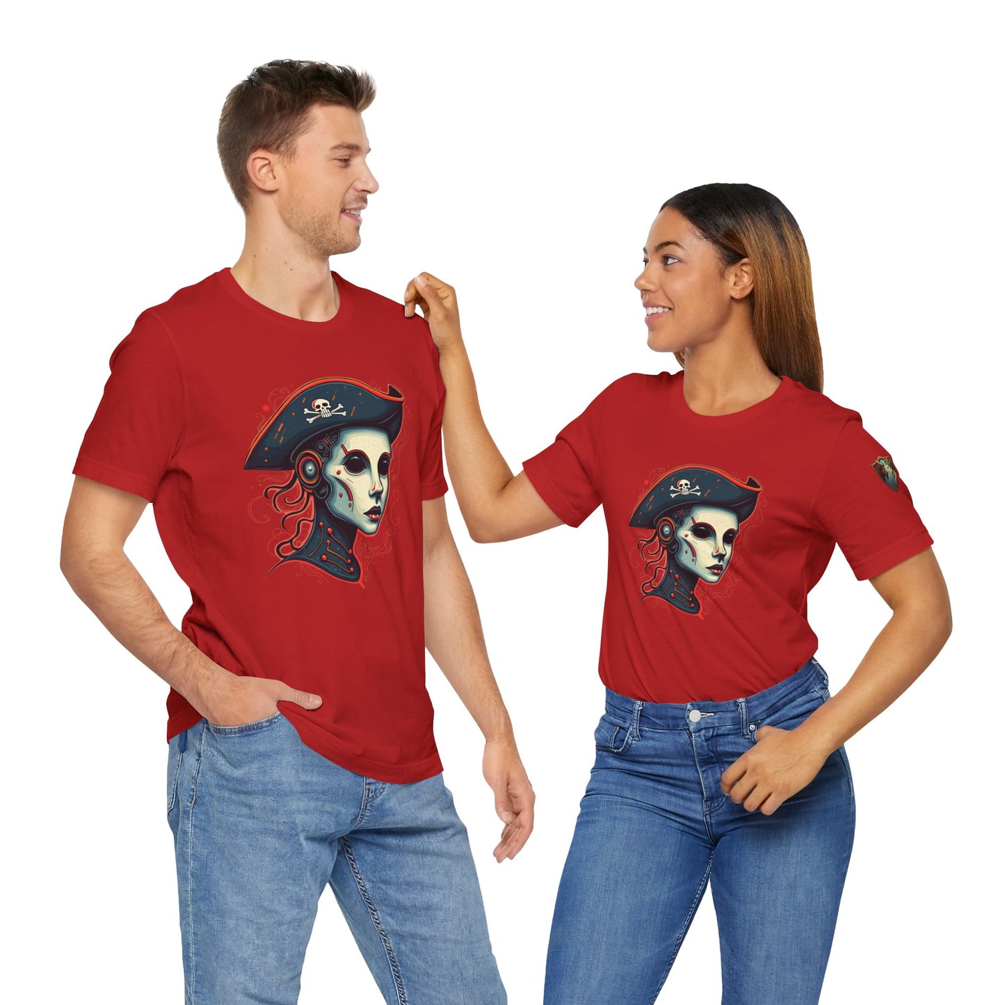 Robot Pirate - Jolly Roger Design Unisex Tee
