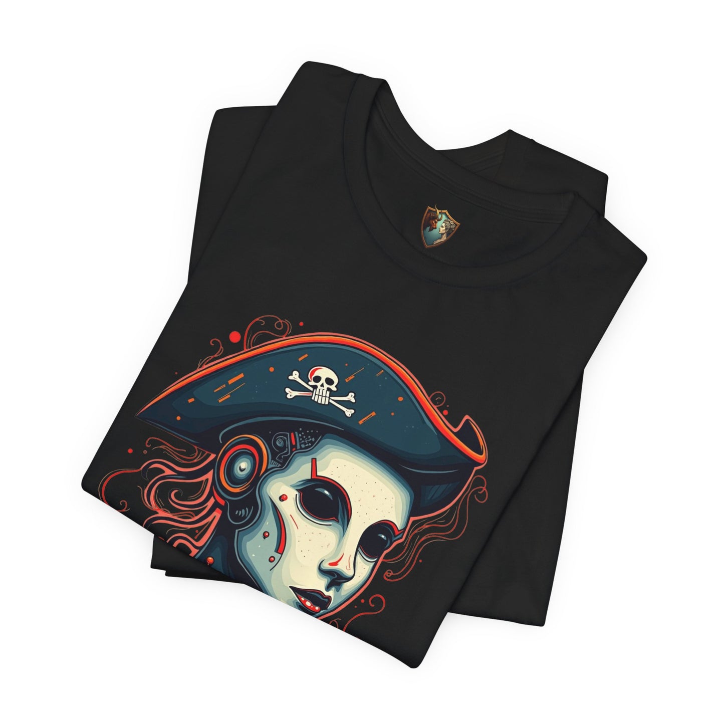 Robot Pirate - Jolly Roger Design Unisex Tee