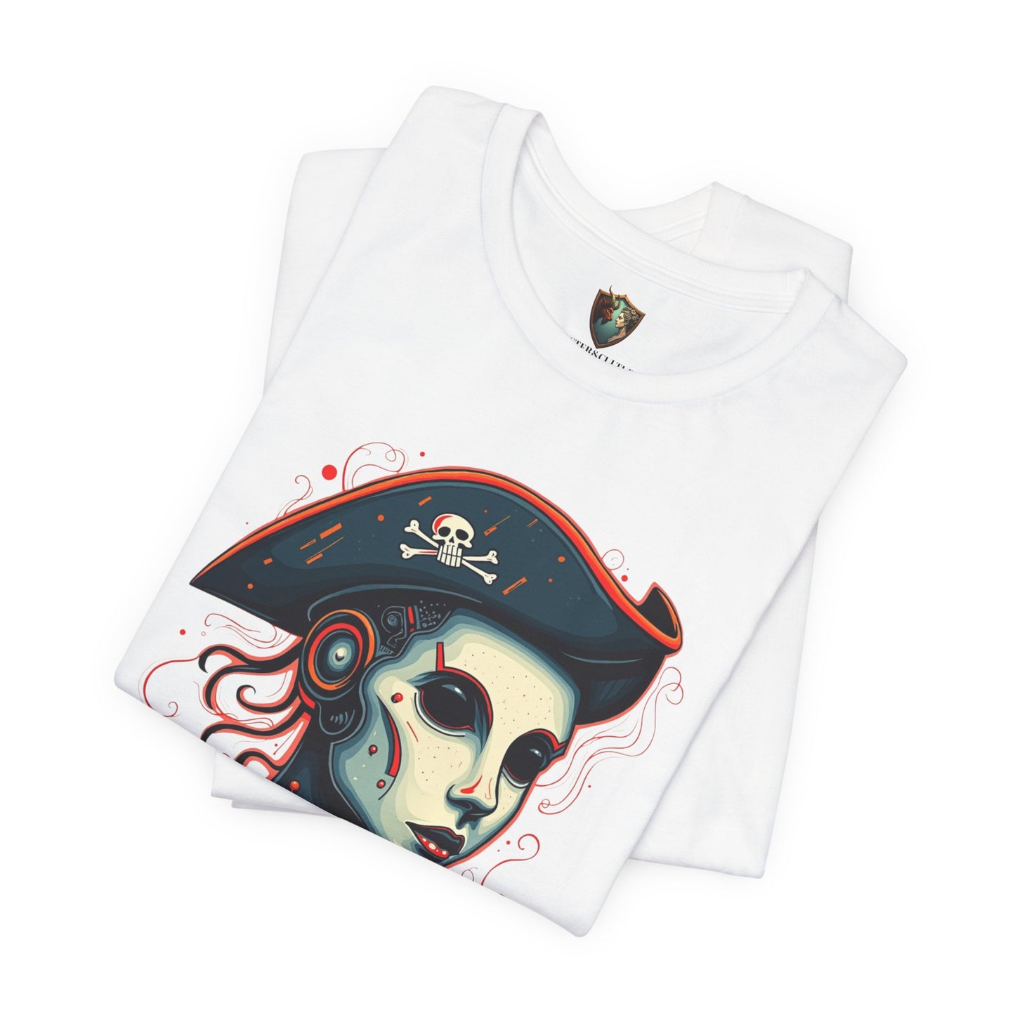 Robot Pirate - Jolly Roger Design Unisex Tee