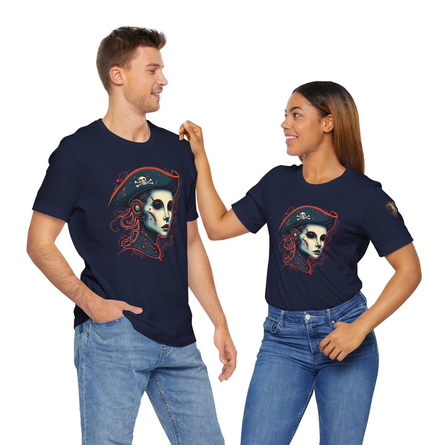 Robot Pirate - Jolly Roger Design Unisex Tee