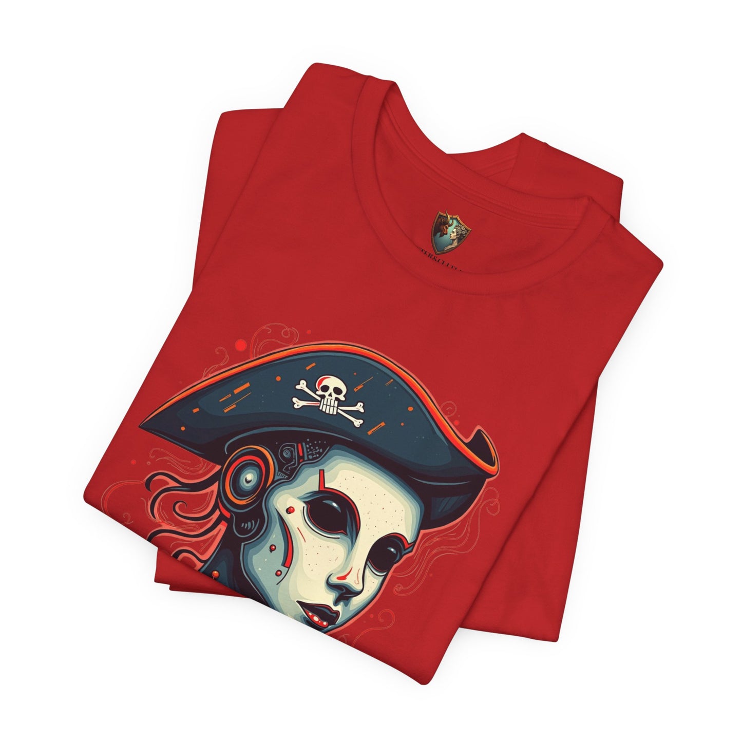Robot Pirate - Jolly Roger Design Unisex Tee